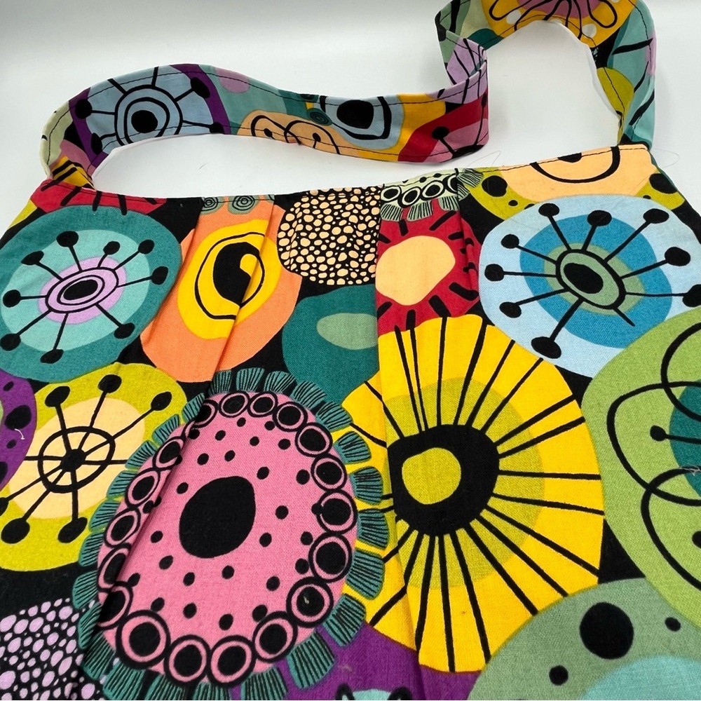 Colorful Patterned Women's Shoulder Bag Vibrant Fun Boho Festival Funky Unique - Picture 4 of 9